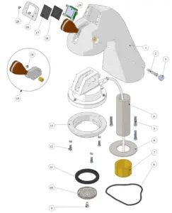 Exploded view Modbar EP · 06 – Espresso Tap System