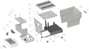 Explosionszeichnung Linea Mini R · 07 – Gehäuse