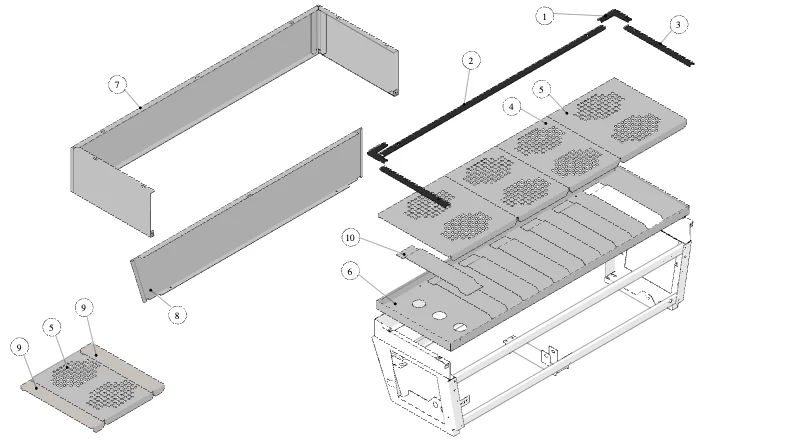 La Marzocco Linea-FB70 – 07 – Gehäuse – Linea (Explosionszeichnung)