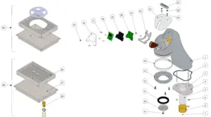 Exploded view Modbar AV 1GR · 07 – Espresso Tap System