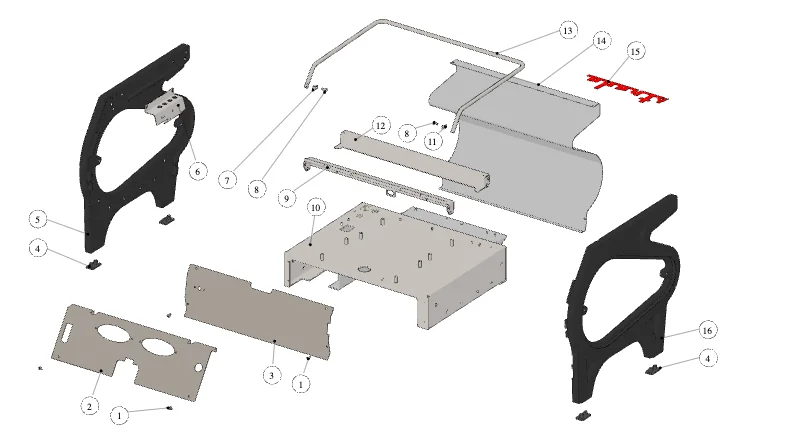 La Marzocco Strada EP 1GR – 09 – Body Panel Assembly (exploded view)