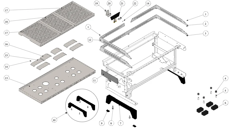 La Marzocco Linea PB – 09 – Body Panel Assembly (exploded view)