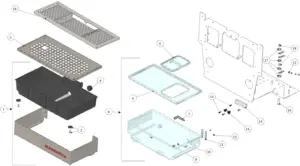 Explosionszeichnung Linea Mini · 09 – Abtropfschale / Wassertank