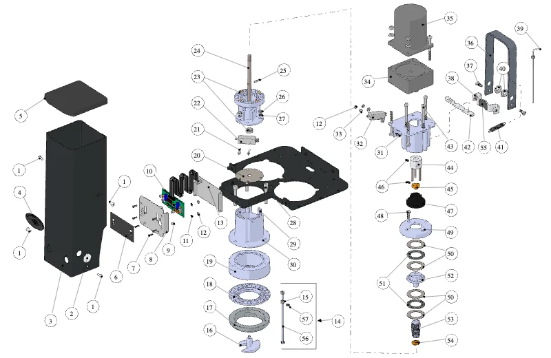 La Marzocco Swift – 09 – Tower (exploded view)