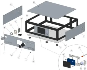 Exploded view Modbar Pur Over · 10 – Pour Over Module System