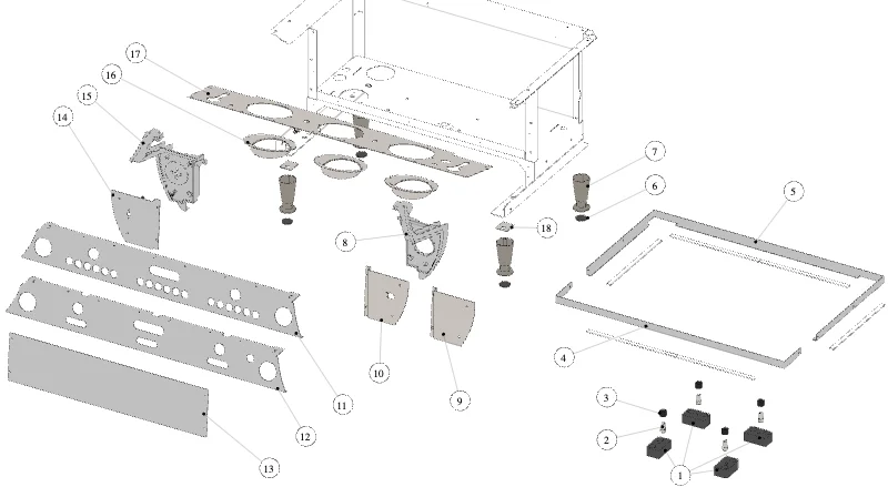 La Marzocco GB5 X-S – 11 – Body Panel Assembly (exploded view)