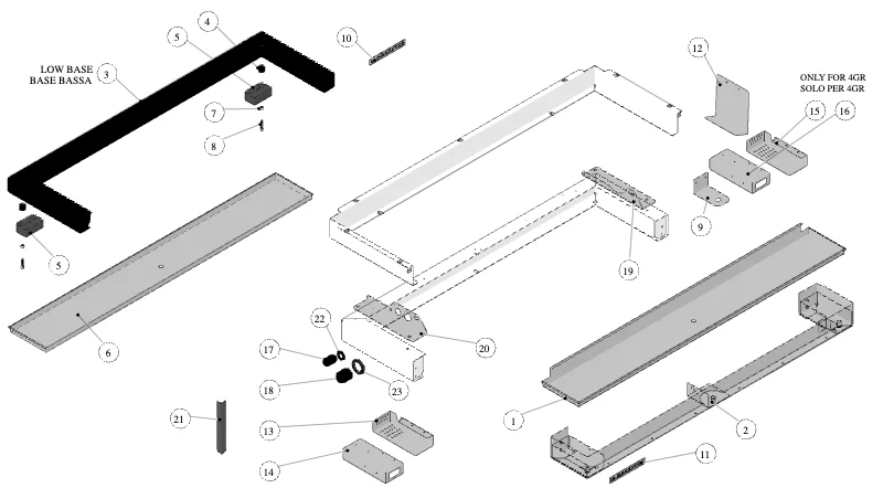 La Marzocco Linea-FB70 – 11 – Gehäuse – Linea (Explosionszeichnung)