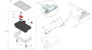 Exploded view Linea Micra · 11 – Drain Box and Water Reservoir