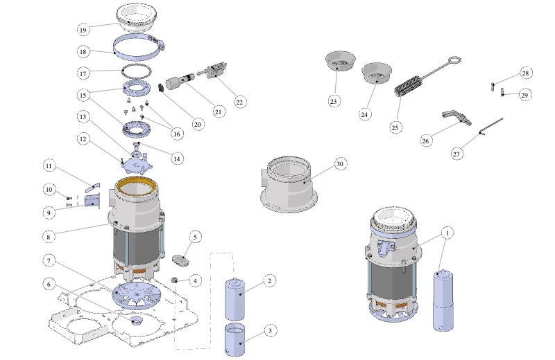La Marzocco Swift – 11 – Grinder E Accessori (exploded view)