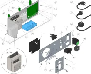 Exploded view Modbar EP · 12 – Espresso Module System