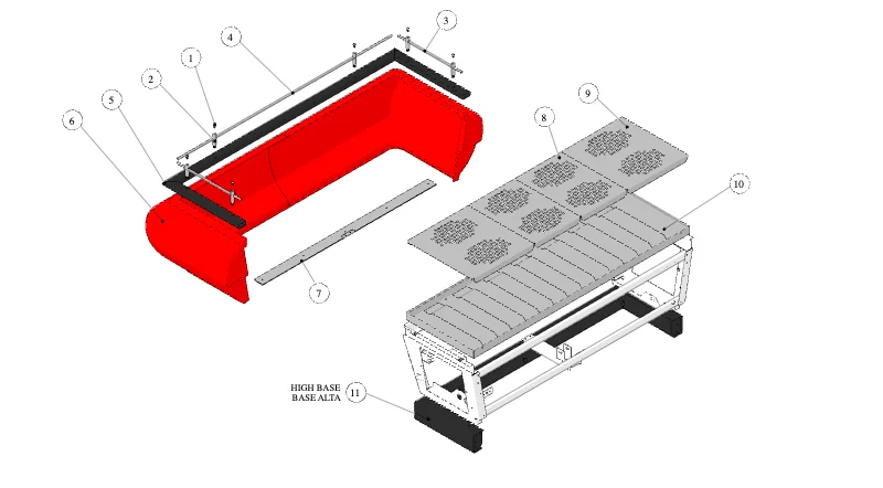 La Marzocco Linea-FB70 – 13 – Gehäuse – FB/70 (Explosionszeichnung)
