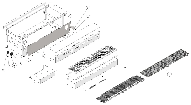 La Marzocco Linea PB – 13 – Control Panel Assembly (exploded view)