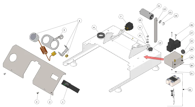 La Marzocco Shot Brewer – 13 – Elektrik – MP (Explosionszeichnung)