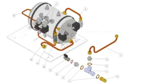 Explosionszeichnung Modbar New Steam · 13 – Dampfmodul – Hydraulik