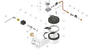Exploded view Strada S · 140 – Coffee Boiler