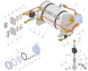 Exploded view Modbar Steam · 14 – Steam Module System