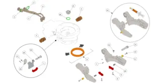 Exploded view Strada X · 150 – Coffee Boiler