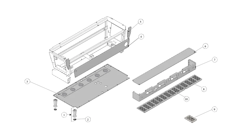 La Marzocco Linea-FB70 – 15 – Gehäuse – FB/70 (Explosionszeichnung)