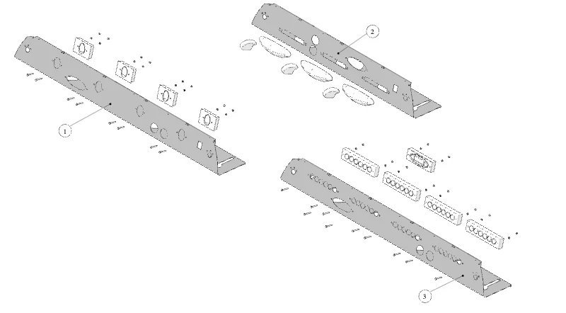La Marzocco GB5-FB80 – 15 – Control Panel Assembly – AV EE MP (exploded view)
