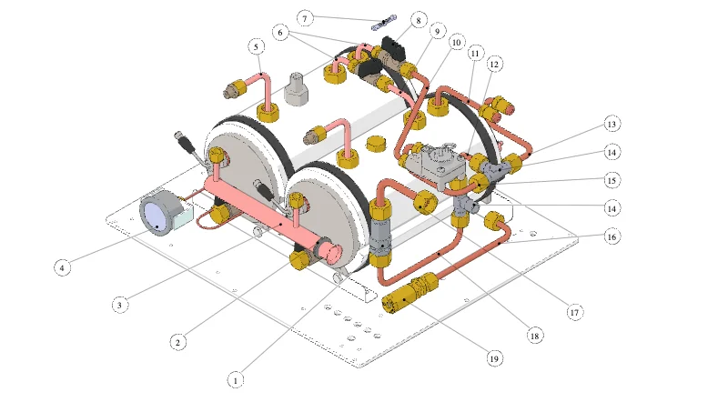 La Marzocco Modbar AV – 15 – Espresso Module – Hydraulic Assem. (exploded view)