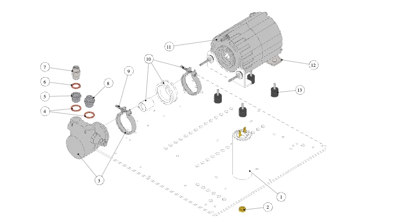 La Marzocco Modbar AV 1GR – 15 – Espresso Module – Water Motor Sys. (exploded view)