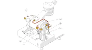 Explosionszeichnung Shot Brewer · 15 – Hydraulik – EP