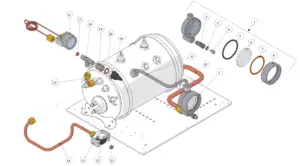 Explosionszeichnung Modbar New Steam · 15 – Dampfmodul – Hydraulik