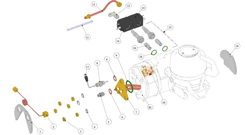 La Marzocco Strada X 1GR – 160 – Kaffeeboiler (Explosionszeichnung)