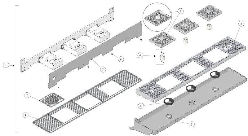 La Marzocco Strada S – 160 – Waagen-Version – Gehäuse (Explosionszeichnung)