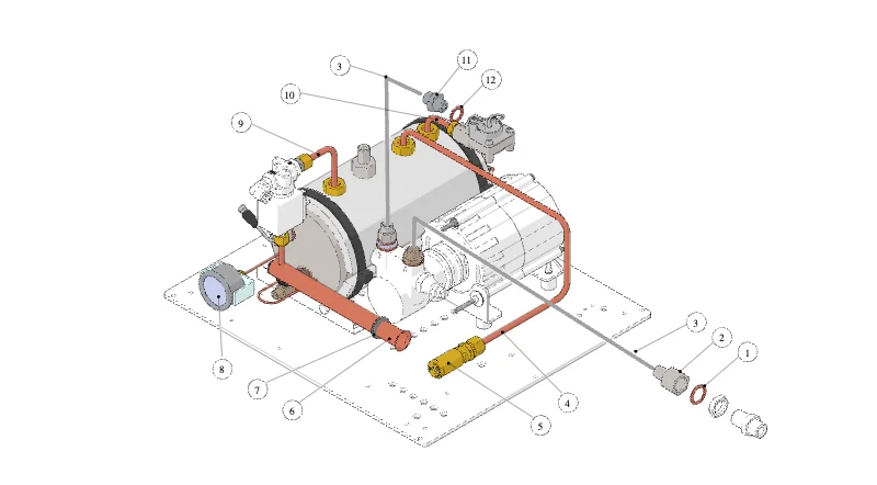 La Marzocco Modbar AV 1GR – 17 – Espresso Module – Hydraulic Assem. (exploded view)