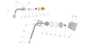 Exploded view Leva 1GR · 17 – Steam and Hot Water Assembly