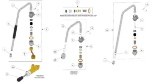 Exploded view GS3 · 17 – Steam and Hot Water Assembly