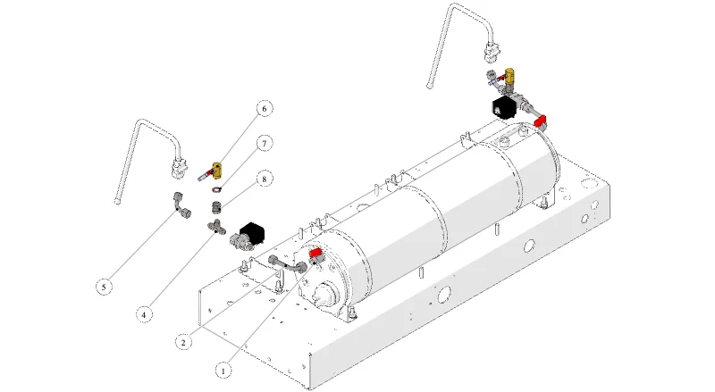 La Marzocco Strada EE – 19 – Hydraulic Assembly (exploded view)