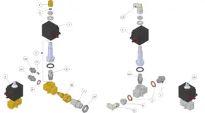 Exploded view Modbar New Steam · 19 – Steam Module – Fitting and Valves