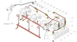 Explosionszeichnung LCS · 21 – Hydraulik