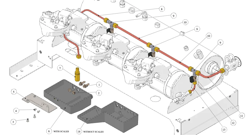 La Marzocco KB90 – 21 – Hydraulik (Explosionszeichnung)