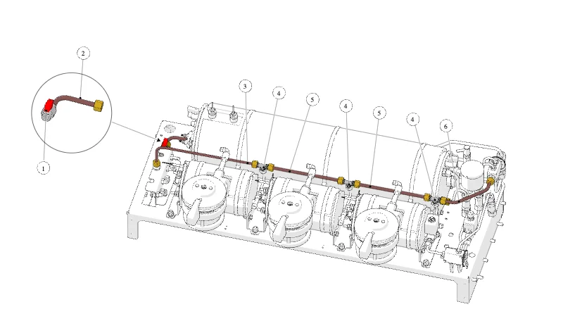 La Marzocco Strada EE – 21 – Hydraulic Assembly (exploded view)