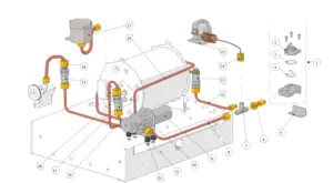 Explosionszeichnung Strada EP 1GR · 21 – Hydraulik