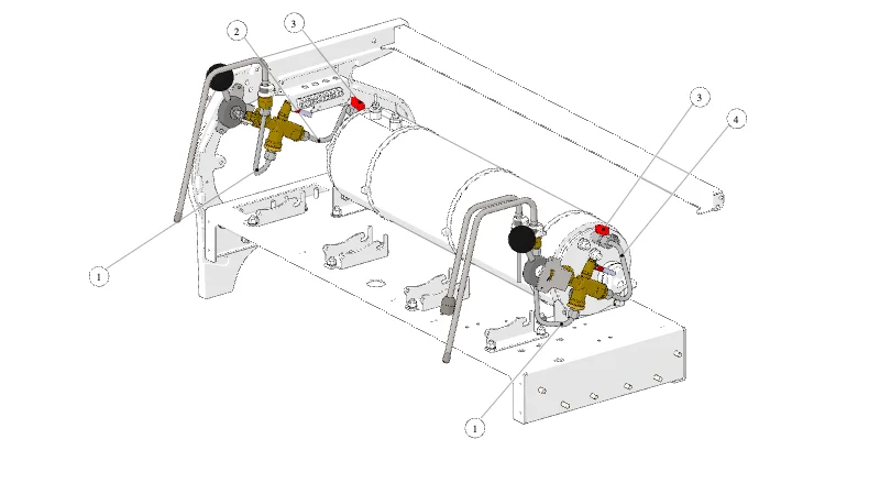 La Marzocco Strada MP – 22 – Hydraulik (Explosionszeichnung)