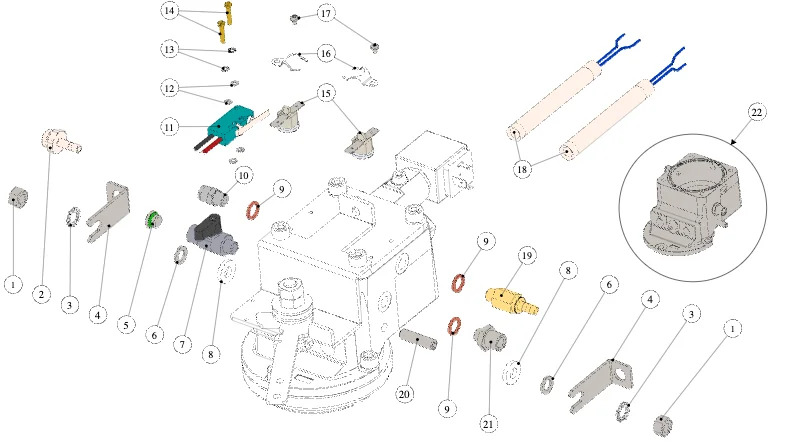 La Marzocco Linea Mini R – 23 – Kaffeeboiler (Explosionszeichnung)