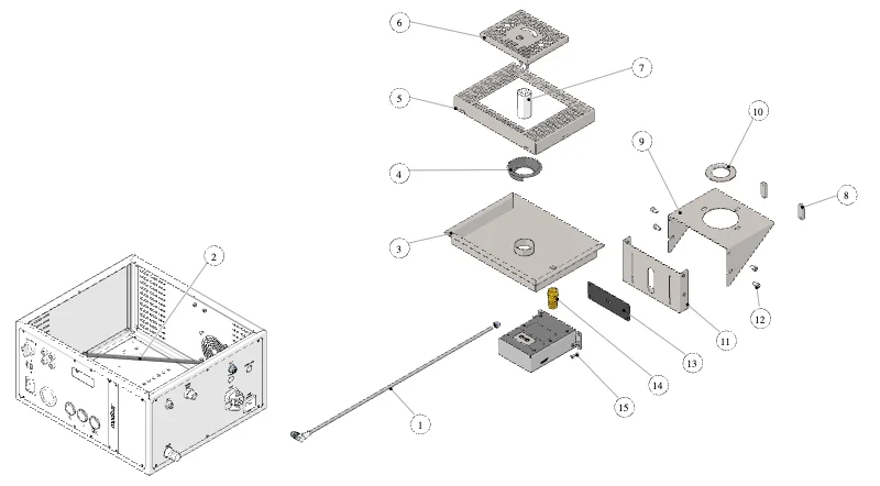 La Marzocco Modbar AV 1GR – 23 – Espresso Module – Scales Version (exploded view)