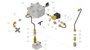 Exploded view Linea Mini · 23 – Hydraulic Assembly