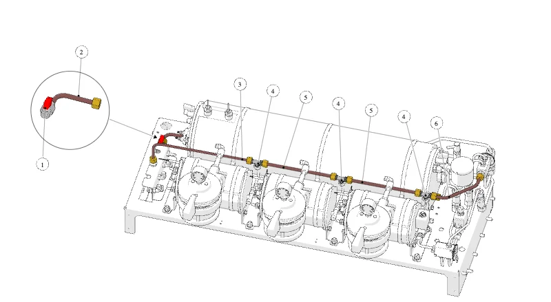 La Marzocco Strada MP – 24 – Hydraulik (Explosionszeichnung)