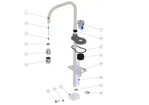 Exploded view Modbar Pour-Over new · 25 – Sistema Hot Water