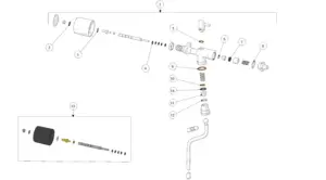 Exploded view GB5-FB80 · 25 – Steam Wand Assembly