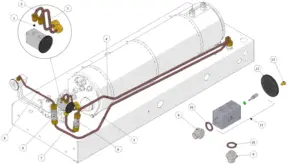 Explosionszeichnung Strada MP · 26 – Hydraulik