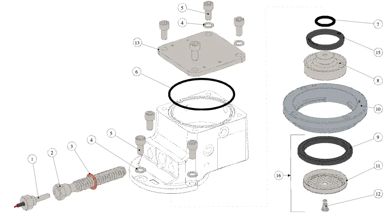La Marzocco Linea Mini R – 27 – Kaffeeboiler (Explosionszeichnung)