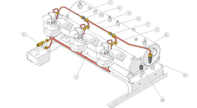 La Marzocco GB5 X-S – 27 – Hydraulic Assembly – S Version (exploded view)