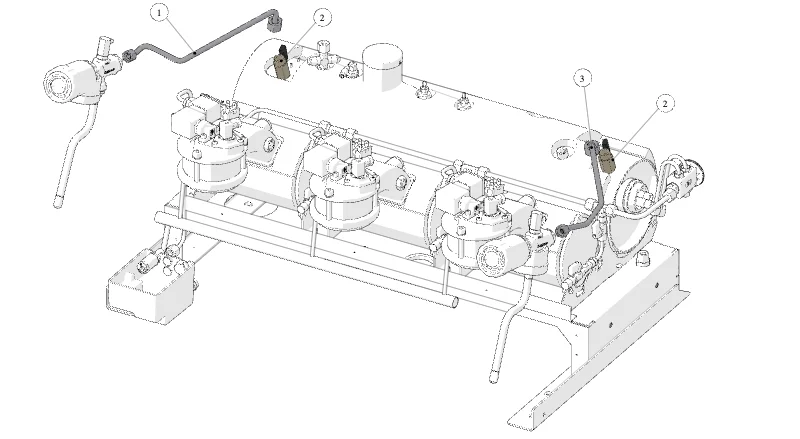 La Marzocco GB5 X-S – 29 – Hydraulic Assembly (exploded view)