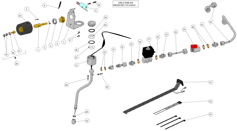 La Marzocco GB5-FB80 – 30 – Autosteam Assembly (exploded view)